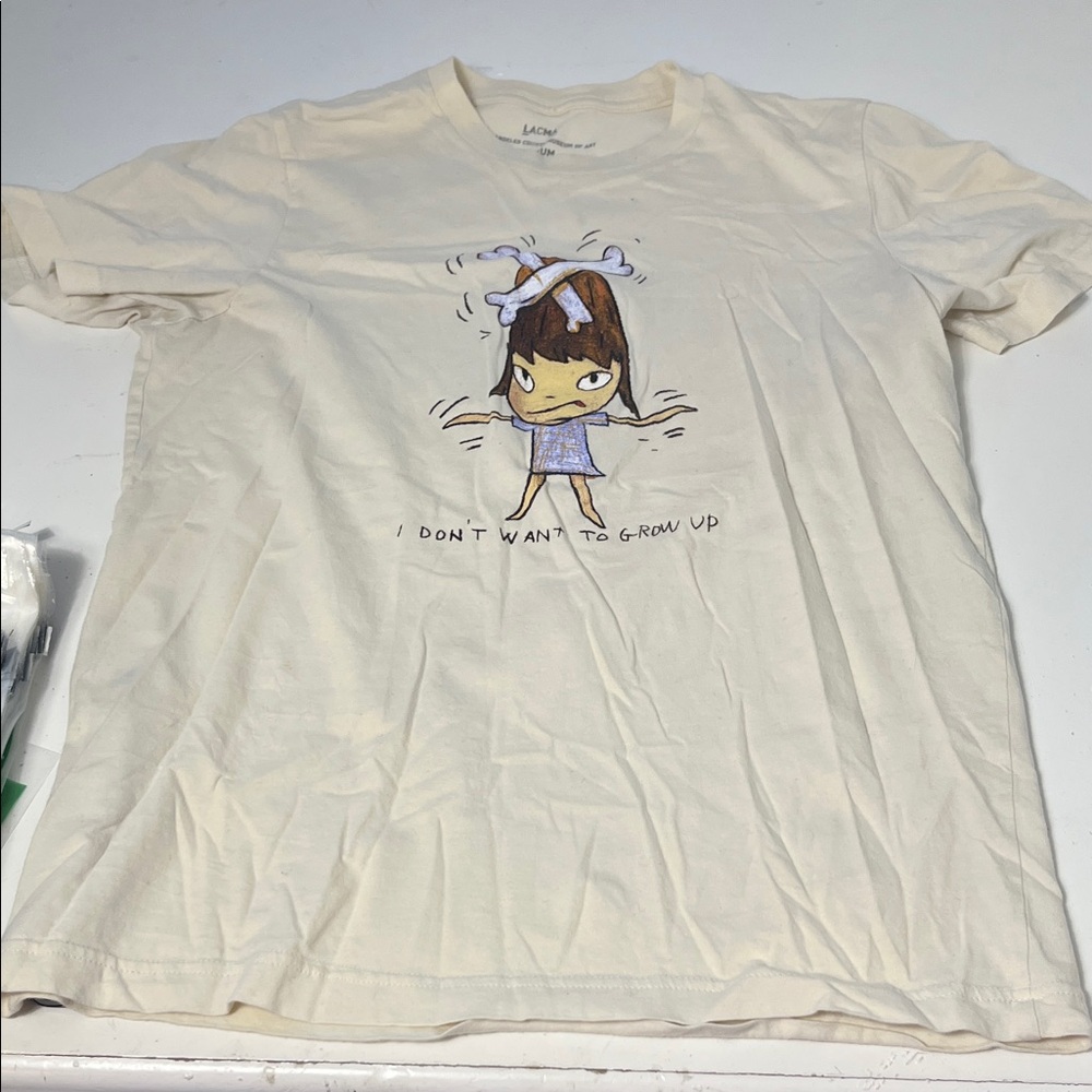 LACMA Medium Short Sleeve Tan I Don’t Want To Grow Up Graphic T Shirt